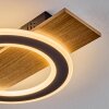 Besperia Plafoniera LED Aspetto del legno, Nero, 1-Luce