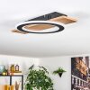 Besperia Plafoniera LED Aspetto del legno, Nero, 1-Luce