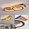 Besperia Plafoniera LED Aspetto del legno, Nero, 1-Luce