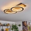 Besperia Plafoniera LED Aspetto del legno, Nero, 1-Luce