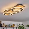 Besperia Plafoniera LED Aspetto del legno, Nero, 1-Luce