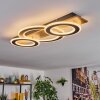 Besperia Plafoniera LED Aspetto del legno, Nero, 1-Luce