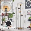 Koyoto Lampada da terra 30 cm Legno scuro, Nero, 4-Luci