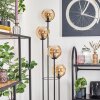 Koyoto Lampada da terra 30 cm Legno scuro, Nero, 4-Luci