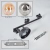 Chehalis Lampada a sfera, Applique Ambrato, Grigio fumo, 3-Luci