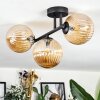 Chehalis Plafoniera, Lampada a sfera Ambrato, 3-Luci