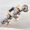 Gastor Plafoniera, Lampada a sfera Ambrato, Chiaro, Grigio fumo, 10-Luci