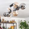 Gastor Plafoniera, Lampada a sfera Ambrato, Chiaro, Grigio fumo, 10-Luci