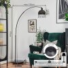 Baloca Lampada da terra, Lampade ad arco Cromo, Nero, 1-Luce