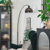 Baloca Lampada da terra, Lampade ad arco Cromo, Nero, 1-Luce
