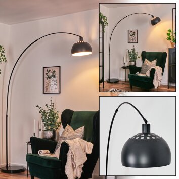 Baloca Lampada da terra, Lampade ad arco Nero, 1-Luce