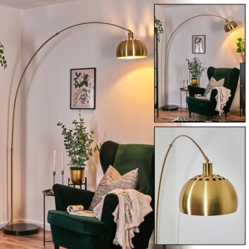Baloca Lampada da terra, Lampade ad arco Oro, Nero, 1-Luce