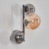 Chehalis Lampada a sfera, Applique Ambrato, Grigio fumo, 3-Luci