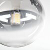 Chehalis Plafoniera, Lampada a sfera Chiaro, Grigio fumo, 3-Luci