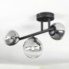 Chehalis Plafoniera, Lampada a sfera Chiaro, Grigio fumo, 3-Luci