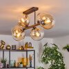 Gastor Plafoniera, Lampada a sfera Ambrato, Chiaro, 6-Luci