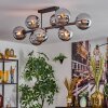 Gastor Plafoniera, Lampada a sfera Cromo, Grigio fumo, 8-Luci