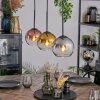 Koyoto Lampadario a sospensione, Lampada a sfera, Lampada a sospensione Cromo, Oro, Chiaro, Ramato, Grigio fumo, 3-Luci