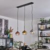 Koyoto Lampadario a sospensione, Lampada a sfera, Lampada a sospensione Cromo, Oro, Chiaro, Ramato, Grigio fumo, 3-Luci