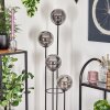 Gastor Lampada da terra 30 cm Legno scuro, Nero, 4-Luci