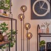 Gastor Lampada da terra 30 cm Legno scuro, Nero, 4-Luci