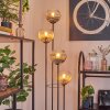 Koyoto Lampada da terra 30 cm Legno scuro, Nero, 4-Luci