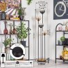 Koyoto Lampada da terra 30 cm Legno scuro, Nero, 4-Luci