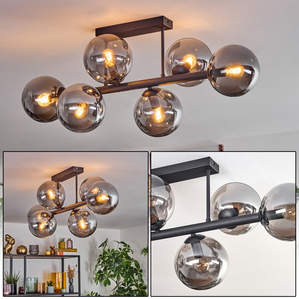 Gastor Plafoniera, Lampada a sfera Grigio fumo, 6-Luci main product photo