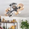 Gastor Plafoniera, Lampada a sfera Ambrato, Chiaro, Grigio fumo, 8-Luci