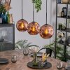 Ripoll Lampadario a sospensione, Lampada a sfera, Lampada a sospensione Ramato, 3-Luci