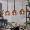 Ripoll Lampadario a sospensione, Lampada a sfera, Lampada a sospensione Chiaro, Ramato, 3-Luci