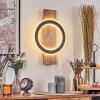 Besperia Applique LED Aspetto del legno, Nero, 1-Luce