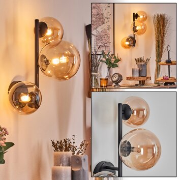 Chehalis Lampada a sfera, Applique Ambrato, 3-Luci