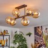 Gastor Plafoniera, Lampada a sfera Ambrato, 6-Luci