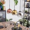 Ripoll Lampadario a sospensione, Lampada a sfera, Lampada a sospensione Oro, Chiaro, Ramato, Grigio fumo, 3-Luci