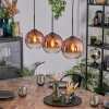Koyoto Lampadario a sospensione, Lampada a sfera, Lampada a sospensione Chiaro, Ramato, 3-Luci