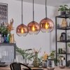 Koyoto Lampadario a sospensione, Lampada a sfera, Lampada a sospensione Chiaro, Ramato, 3-Luci