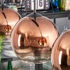 Koyoto Lampadario a sospensione, Lampada a sfera, Lampada a sospensione Chiaro, Ramato, 3-Luci