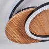 Rapoila Plafoniera LED Aspetto del legno, Nero, 1-Luce
