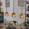 Koyoto Lampadario a sospensione, Lampada a sfera, Lampada a sospensione Oro, Chiaro, 3-Luci