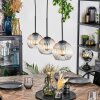 Koyoto Lampadario a sospensione, Lampada a sfera, Lampada a sospensione Ambrato, Chiaro, 3-Luci
