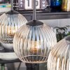Koyoto Lampadario a sospensione, Lampada a sfera, Lampada a sospensione Ambrato, Chiaro, 3-Luci