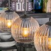 Koyoto Lampadario a sospensione, Lampada a sfera, Lampada a sospensione Ambrato, Chiaro, 3-Luci