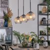 Koyoto Lampadario a sospensione, Lampada a sfera, Lampada a sospensione Ambrato, Chiaro, 3-Luci