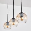 Koyoto Lampadario a sospensione, Lampada a sfera, Lampada a sospensione Ambrato, Chiaro, 3-Luci