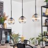 Koyoto Lampadario a sospensione, Lampada a sfera, Lampada a sospensione Ambrato, Chiaro, 3-Luci