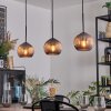 Koyoto Lampadario a sospensione, Lampada a sfera, Lampada a sospensione Ramato, 3-Luci