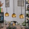 Koyoto Lampadario a sospensione, Lampada a sfera, Lampada a sospensione Oro, Chiaro, 3-Luci