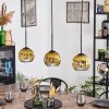 Koyoto Lampadario a sospensione, Lampada a sfera, Lampada a sospensione Oro, Chiaro, 3-Luci