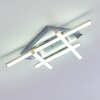 Eriz Plafoniera LED Nichel opaco, 4-Luci, Telecomando, Cambia colore